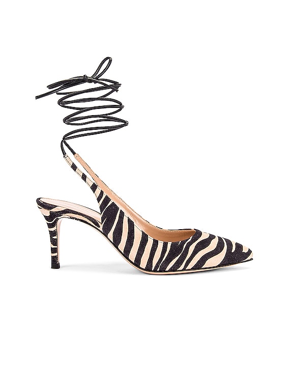 zebra kitten heels