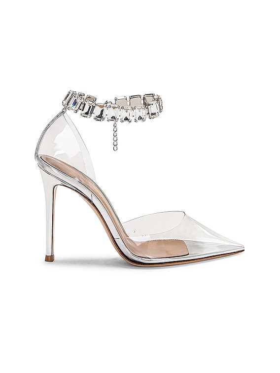 Gianvito Rossi PLEXI パンプス - Transparent & Silver | FWRD