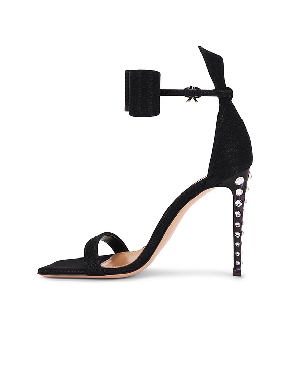 Gianvito Rossi>>ボウスライド Gianvito Rossi Flash Bow Strap Sandal in Black | FWRD