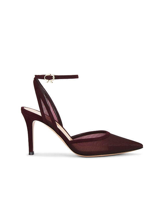 Gianvito Rossi ワインレッド スエード ブーティ 36 ドゥロワー Gianvito Rossi ワインレッド スエード ブーティ 36 ドゥロワー