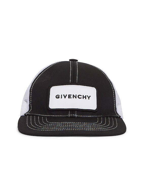 Givenchy Flat Brim Trucker Hat in Black | FWRD