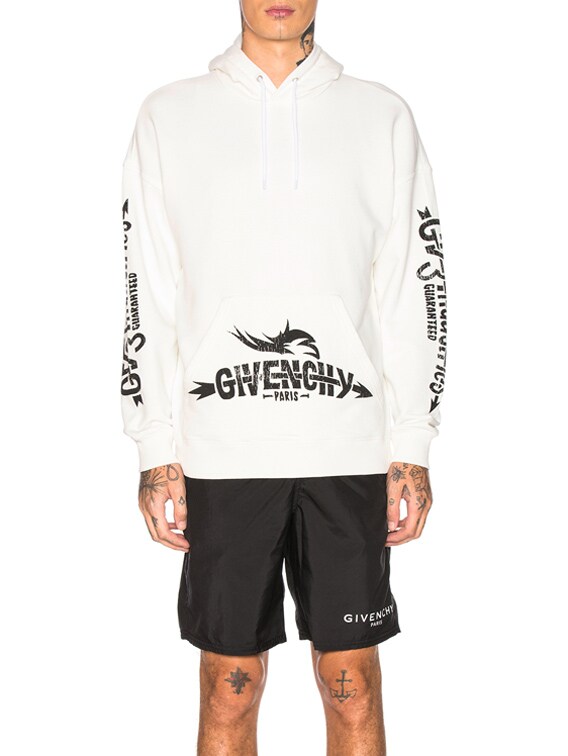 Givenchy Logo Hoodie in Off White | FWRD