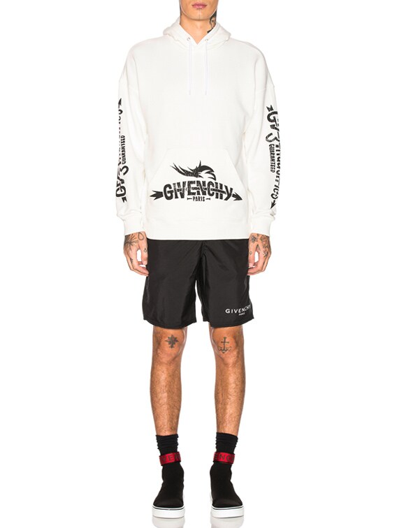 Givenchy Logo Hoodie in Off White | FWRD Givenchy Logo Hoodie in Off White | FWRD