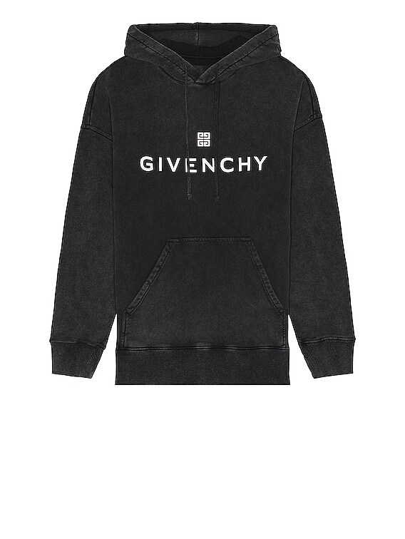 Givenchy Slim Fit Print Hoodie in Grey | FWRD