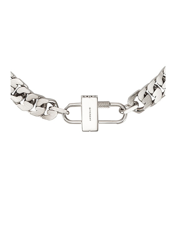 Givenchy Lock Small Necklace in White for Men | Lyst UK
