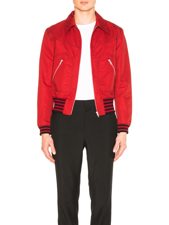 Givenchy Gabardine Jacket in Red | FWRD