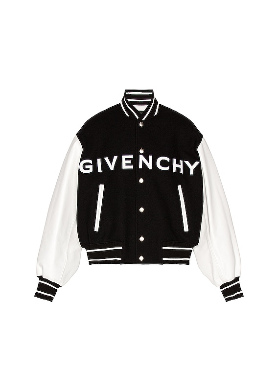 Givenchy Red & White Varsity Bomber Jacket
