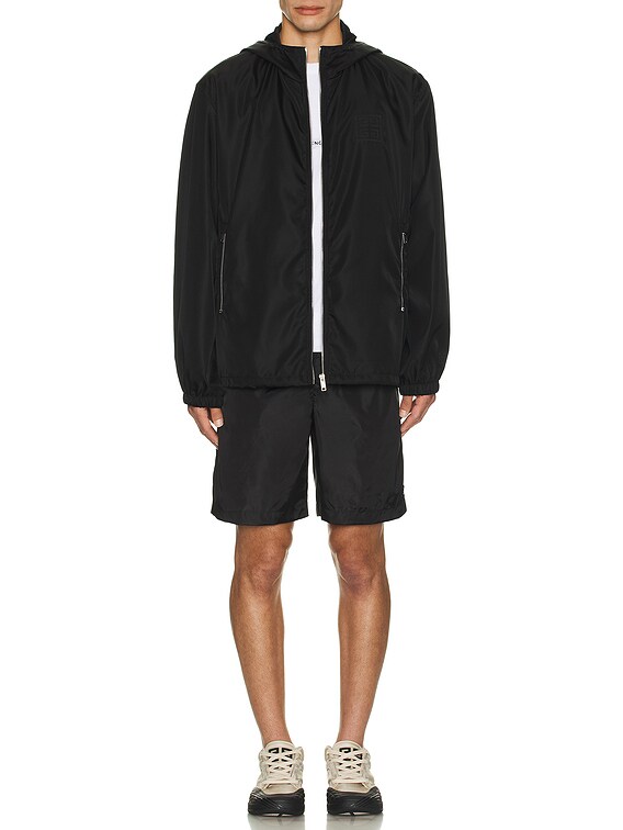Givenchy 4G Jacquard Windbreaker Jacket in Black | FWRD Givenchy 4G Jacquard Windbreaker Jacket in Black | FWRD