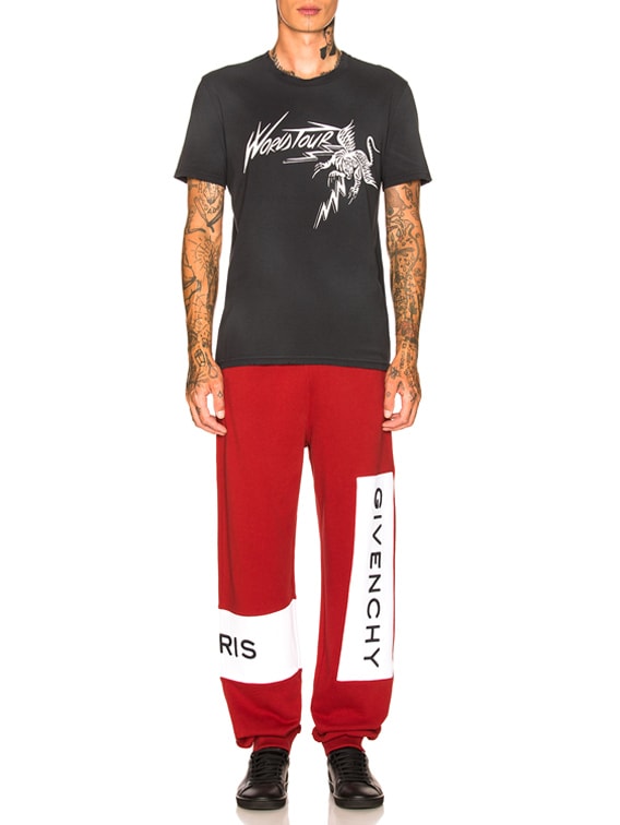 Givenchy Logo Sweatpants in Red | FWRD