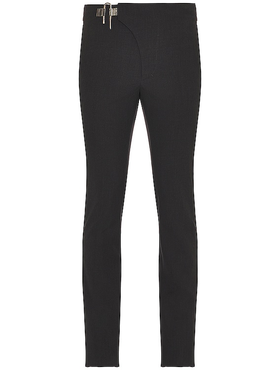 Chain-detail wool slim pants in black - Givenchy