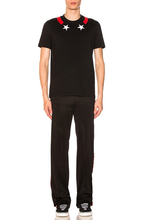 Givenchy Star Neck T-Shirt in Black | FWRD