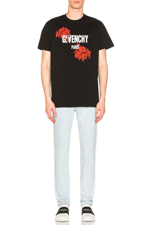 Givenchy Logo Tee in Black | FWRD