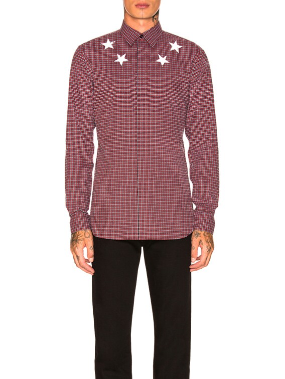 Givenchy Plaid Shirt in Red | FWRD