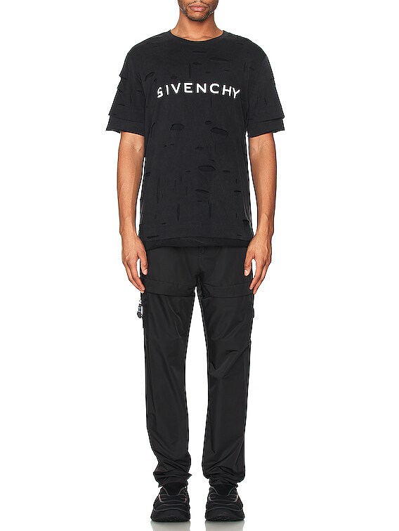 Givenchy Double Layer Long Sleeve T Shirt in Vermilion
