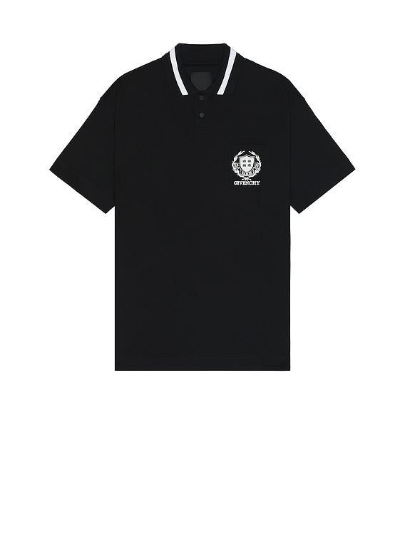 Givenchy Short Sleeve Polo in Black | FWRD