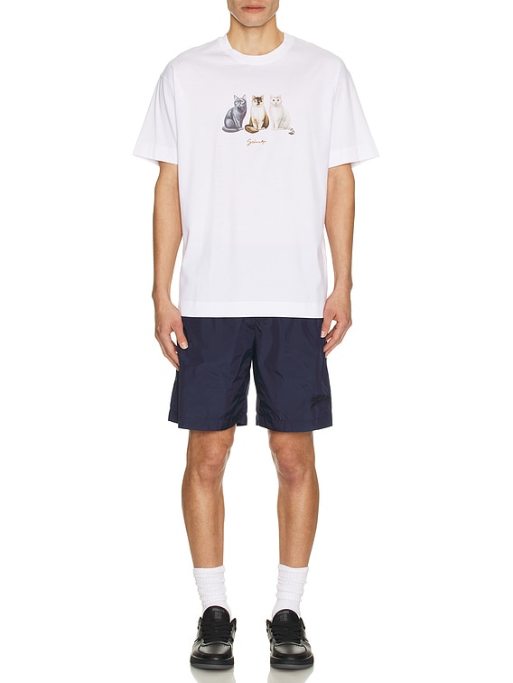 Givenchy Logo Embroidery Swim Shorts in Dark Blue | FWRD