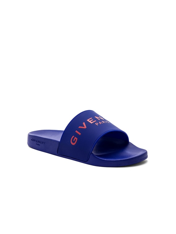 blue givenchy slides