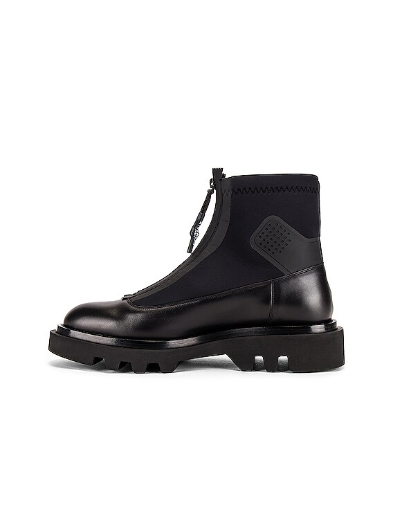 Givenchy Combat Boot With Zip in Black | FWRD display picture 1