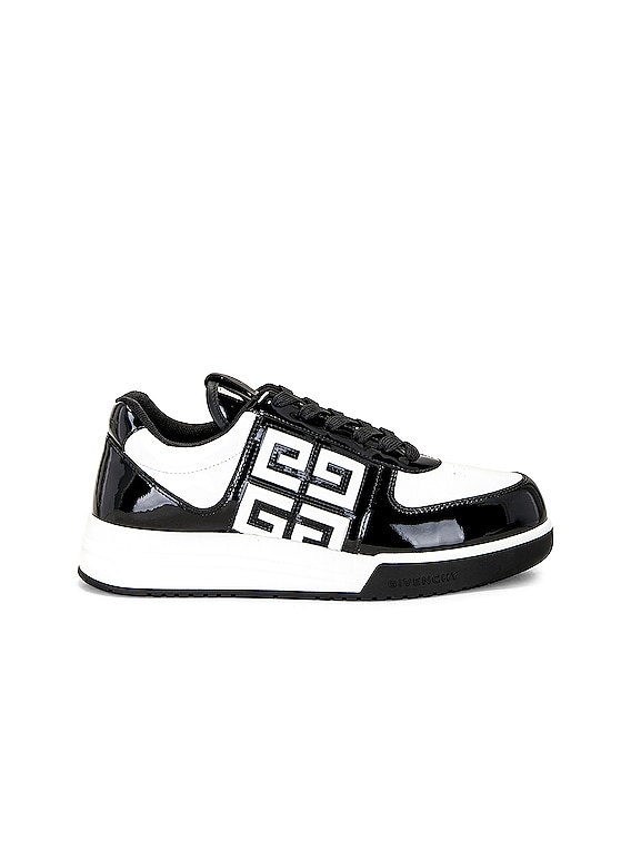 GIVENCHY Calfskin Band Logo Womens Urban Street Sneakers 39 White Black  1363444 | FASHIONPHILE