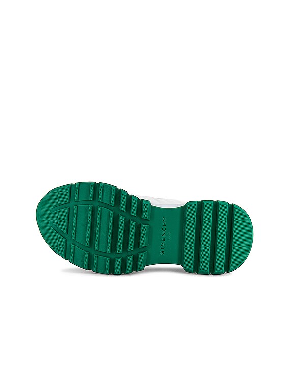 Givenchy Spectre Zip Runners Sneaker in White & Green | FWRD