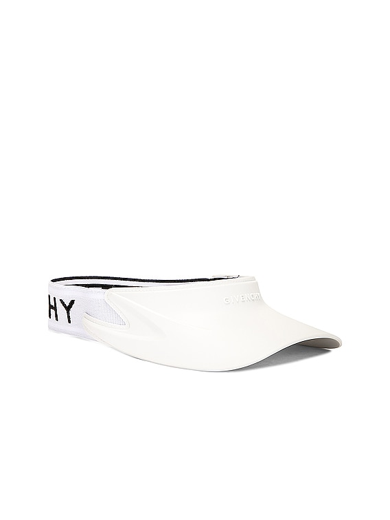 Givenchy White Visor with Black Branded Elastic Givenchy Visor - Black Hats, Accessories - GIV163592 | The  main image 2