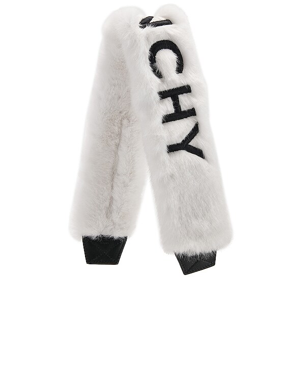 Givenchy Faux Fur Logo Bag Strap in 