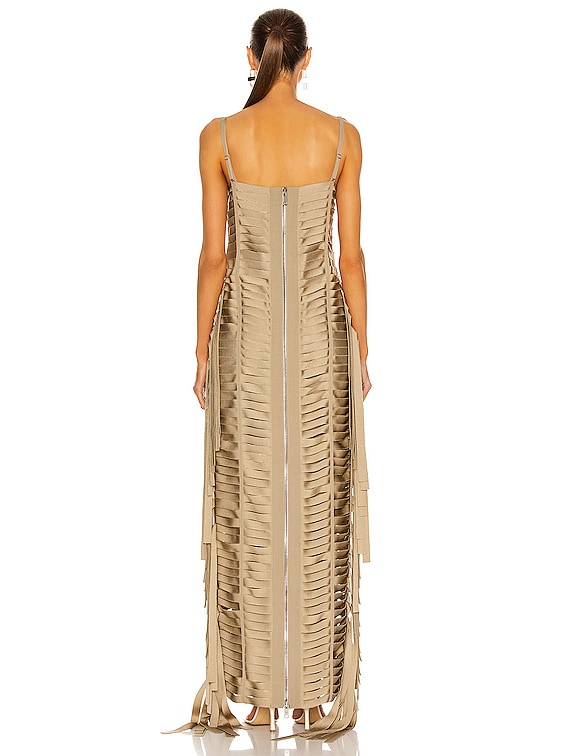 Givenchy Ribbon Effect Long Dress in Beige | FWRD