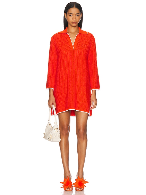 Givenchy 4g Polo Mini Dress in Orange | FWRD