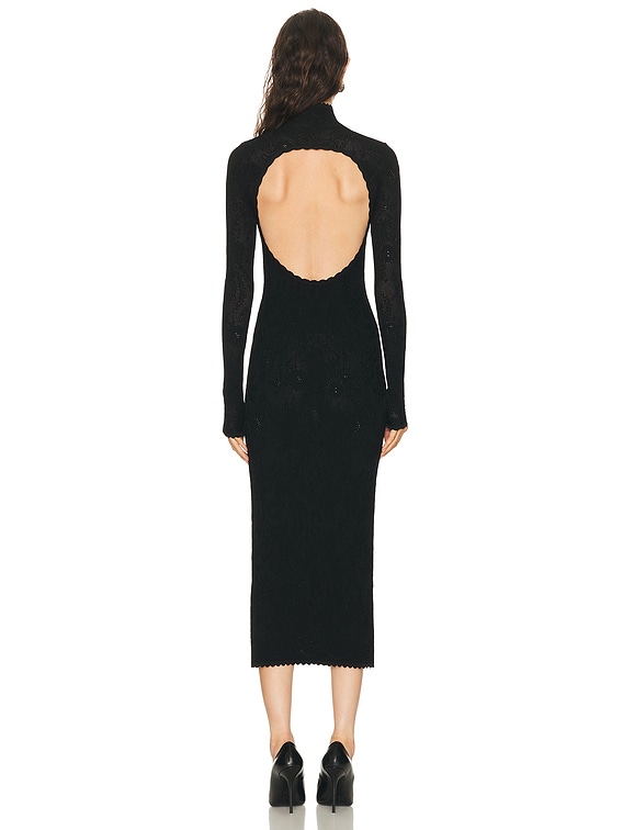 sachin and babi light blue dress Backless turtleneck mini dress with off-shoulder|Bordeaux