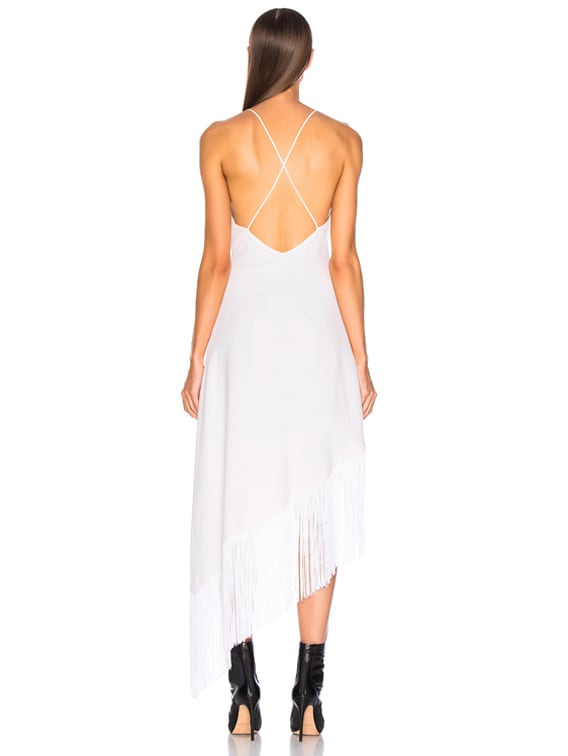 Givenchy Tiered Fringe Slip Dress in Off White | FWRD
