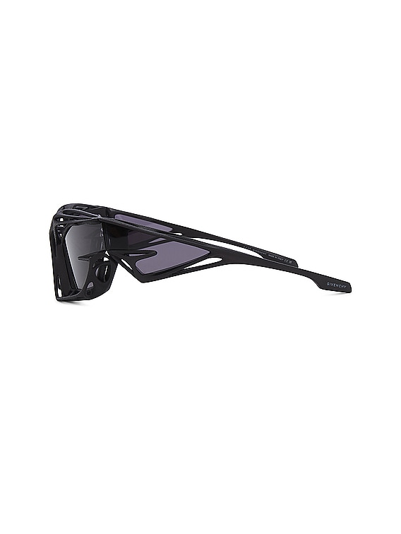 Givenchy Giv Cut Cage Sunglasses in Matte Black & Smoke | FWRD