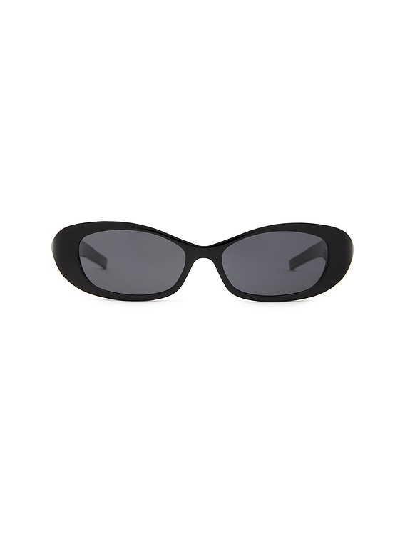 【関税＆送料込み】Givenchy 4G Liquid Sunglasses Givenchy 4G Liquid Sunglasses in Shiny Black & Smoke | FWRD