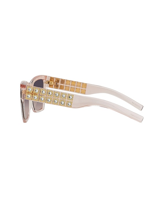 Givenchy Square Sunglasses in Shiny Pink & Gradient Smoke | FWRD