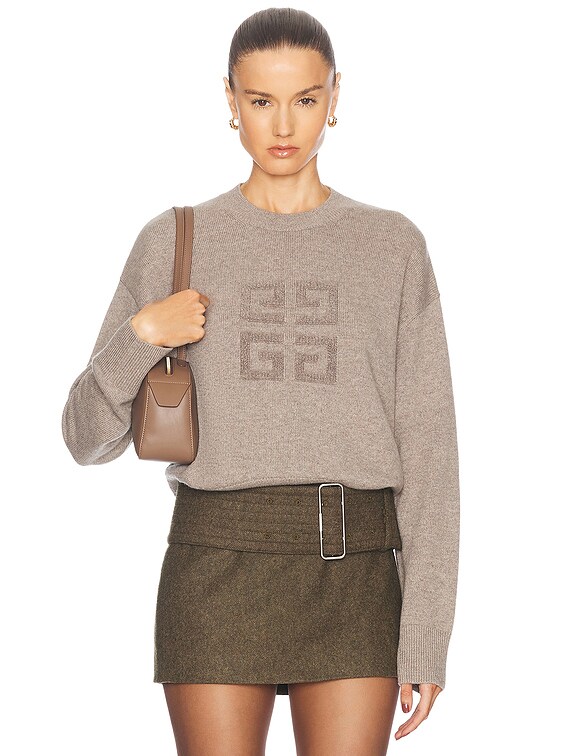 Givenchy Crewneck Sweater in Pumice Beige FWRD