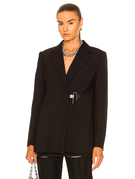 ジャケット Givenchy Blazer with pleated back GIVENCHY Pleated wool-twill blazer | NET-A-PORTER