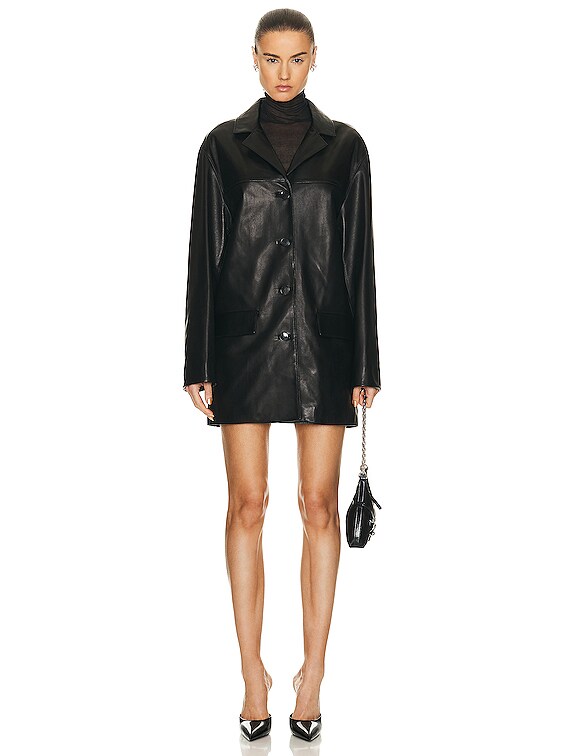 ジャケット GIVENCHY Woman Jacket Black BW00HG1YCL 001 Givenchy // Black Leather & Shearling Collar Jacket – VSP