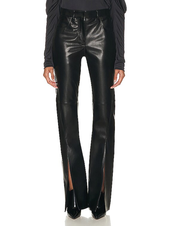 Givenchy Split Leather Pant in Black | FWRD Givenchy Split Leather Pant in Black | FWRD