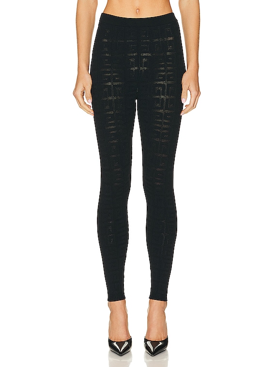 Givenchy Stretch Lace Monogram Legging in Black