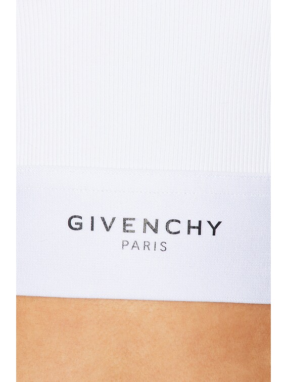 Givenchy Cropped Tank Top in White | FWRD