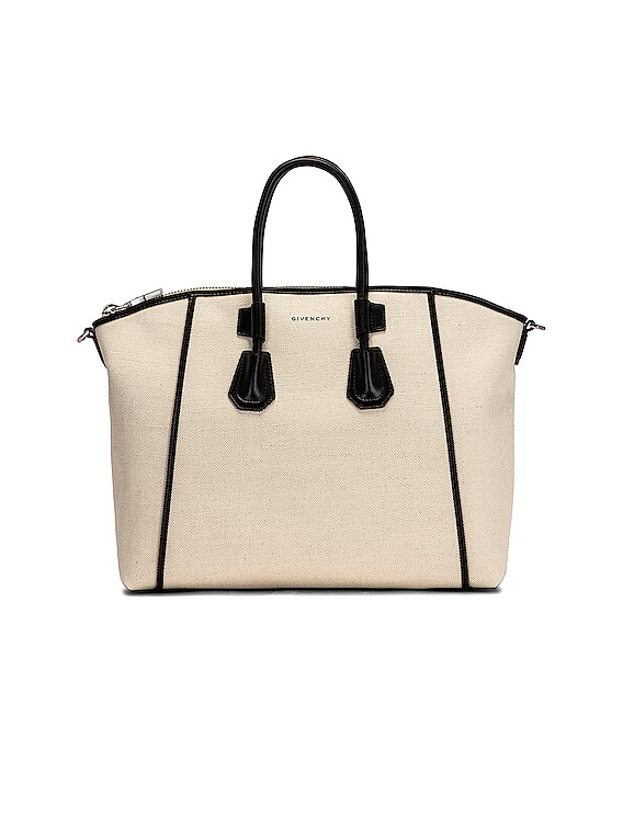 エレガント ジバンシィ ハンドバッグ ANTIGONA SPORT スモール Givenchy Small Antigona Sport Bag in Beige & Black | FWRD