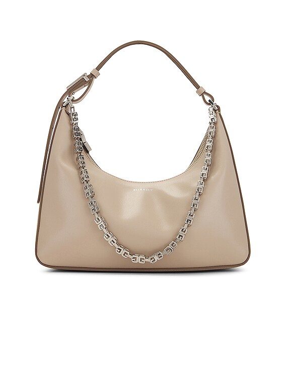 Givenchy Small Moon Cut Out Leather Hobo Bag