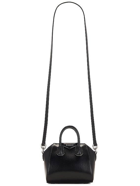 Antigona Micro Leather Tote Bag in Black - Givenchy