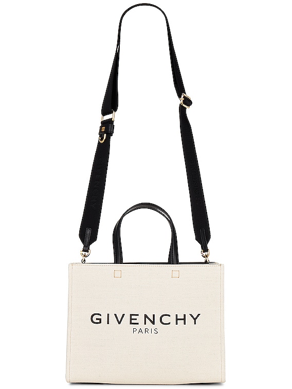 Beige G-Tote mini logo-print canvas tote bag, Givenchy