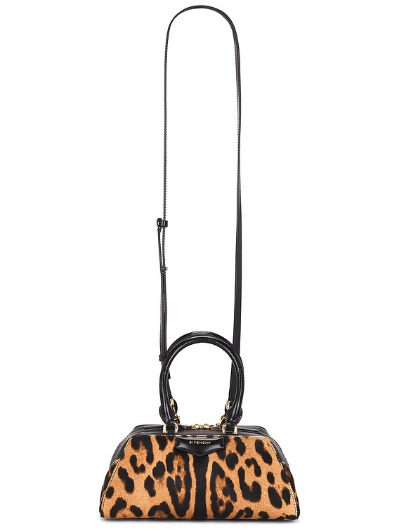 Givenchy Mini Antigona East West Bag in Black & Beige | FWRD