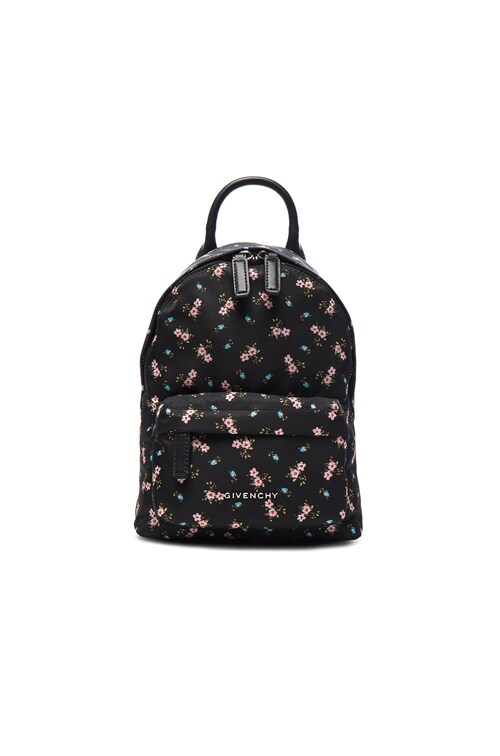 Givenchy Nano Pink Hibiscus Printed Nylon Backpack in Multicolor