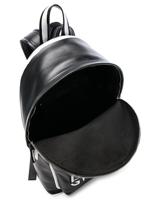 Givenchy Small Leather Graffiti Print Backpack in Black  display picture 1