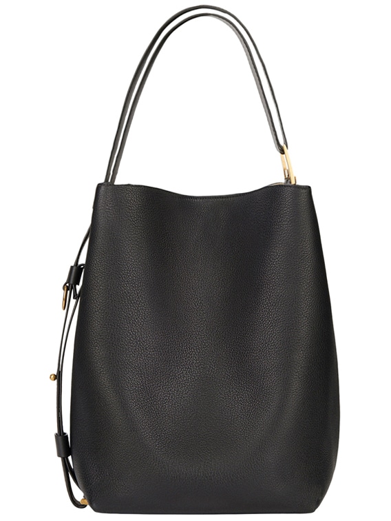 Givenchy Medium Leather GV Bucket Bag in Black | FWRD