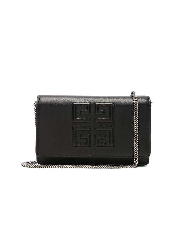 Givenchy Emblem Chain Wallet in Black 