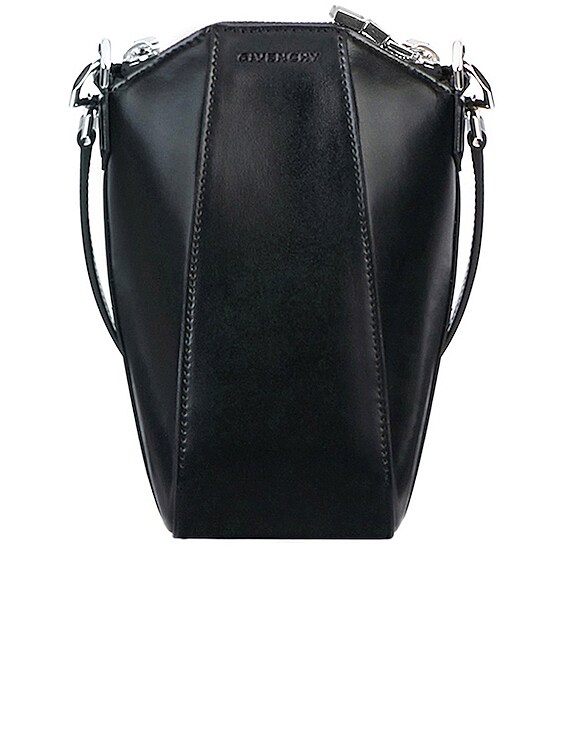 Mini Antigona Leather Shoulder Bag in Black - Givenchy