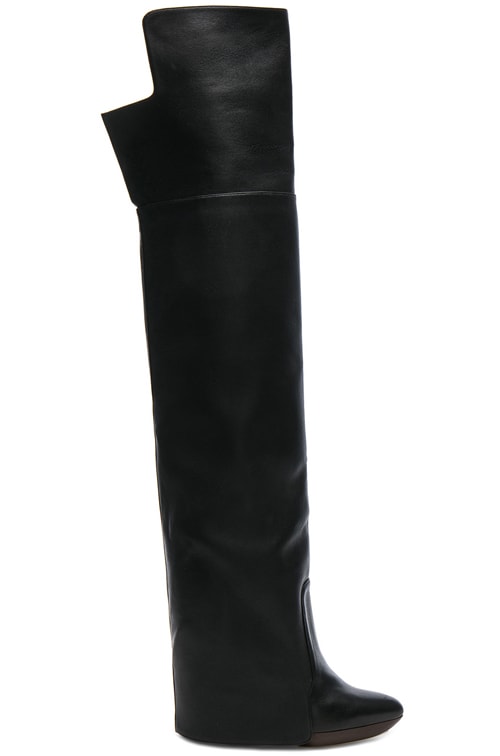 over the knee wedge boots